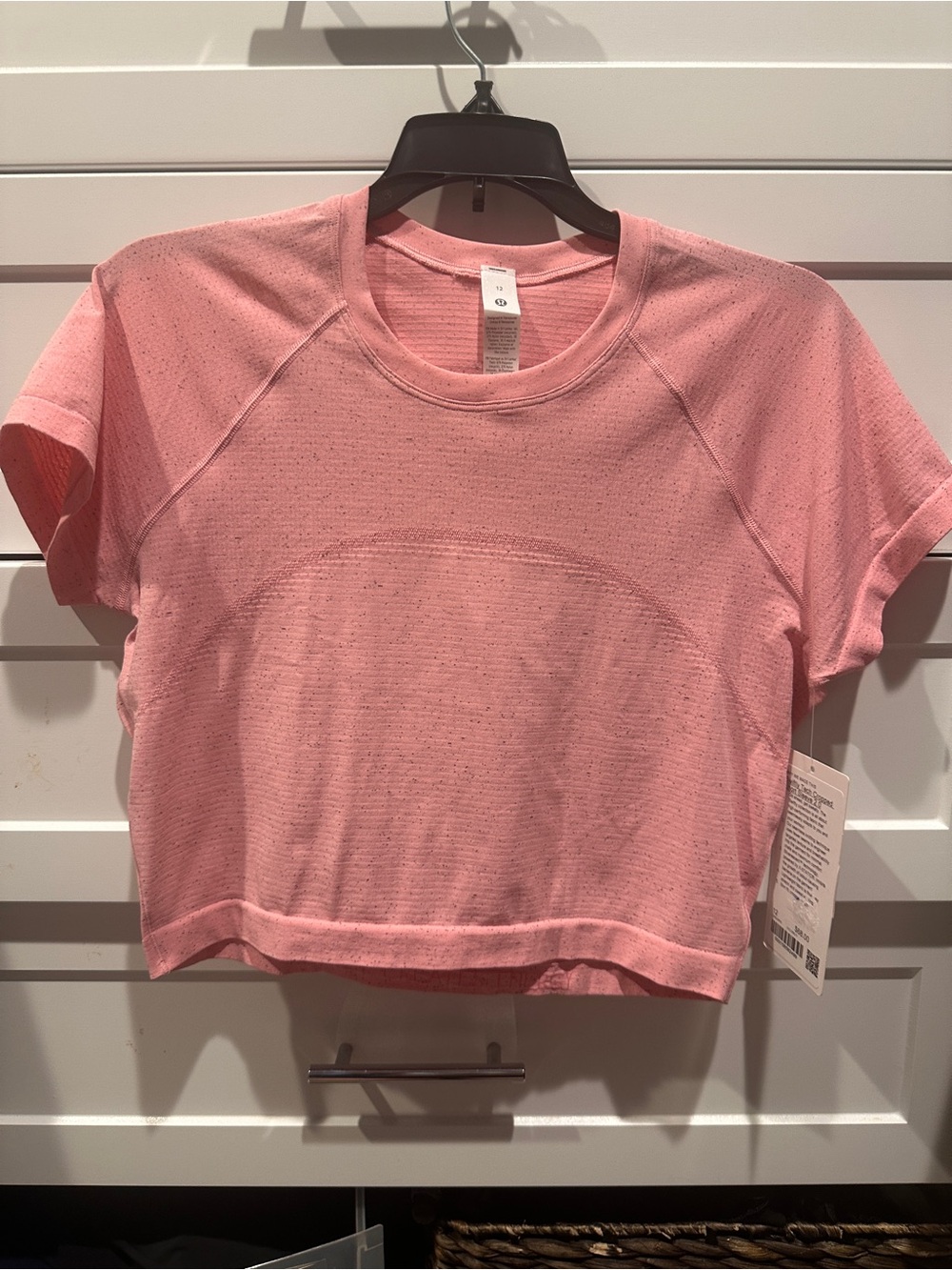 Lululemon Swiftly Tech Cropped Short Sleeve 2.0 NWT Size 12 CCLD/MLTI Pink